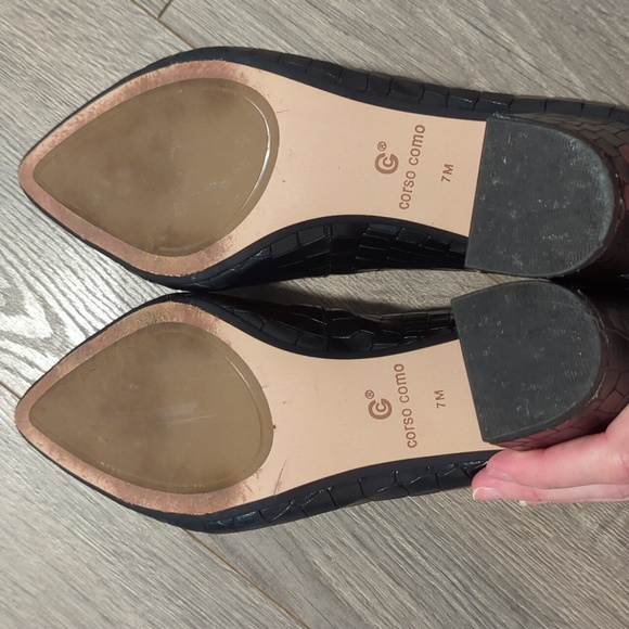 Corso Como Ryanna leather snake embossed pointed toe heels - Picture 13 of 14